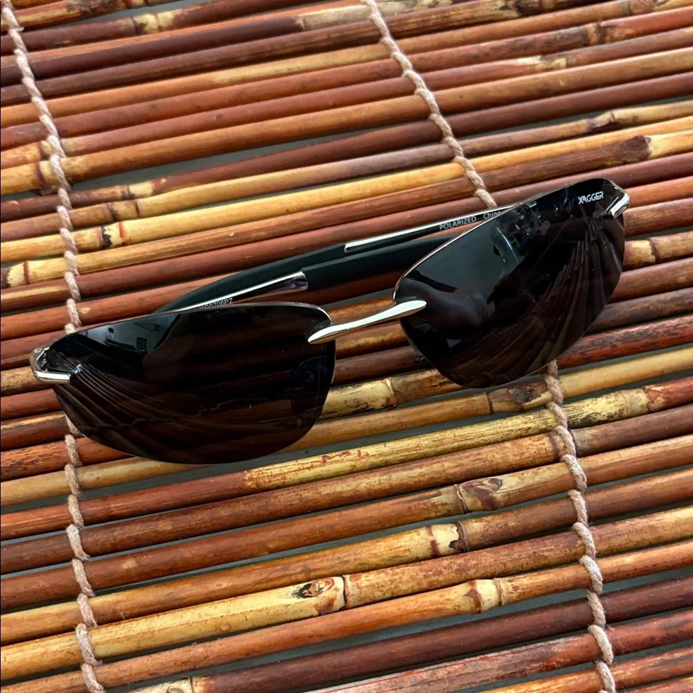 Men's Black and Silver Sunglasses